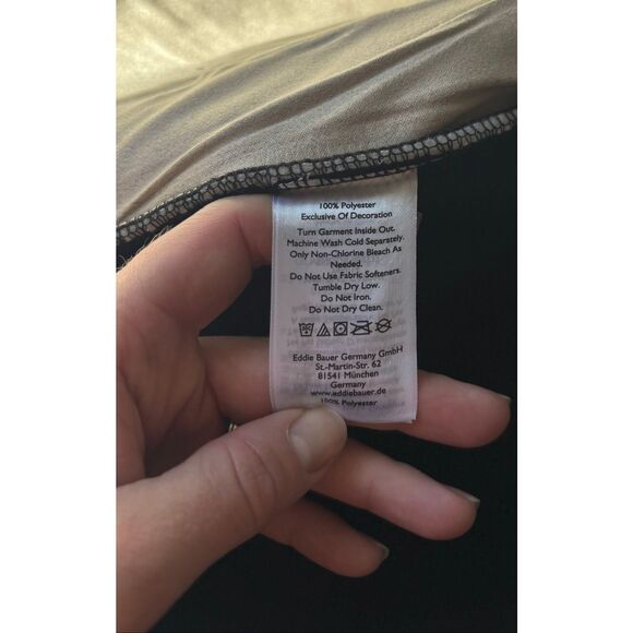 Eddie Bauer Chilali Sherpa Faux Shearling Fleece Vest size L Oyster Cream Full Z - Picture 9 of 11